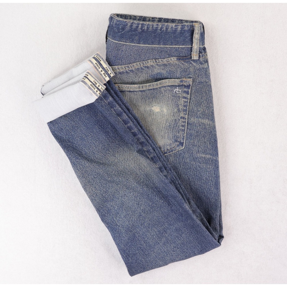 rag & bone Fit 2 Miramar Aero Stretch Pant Mens 30x30 Blue Slim Tapered Jeans